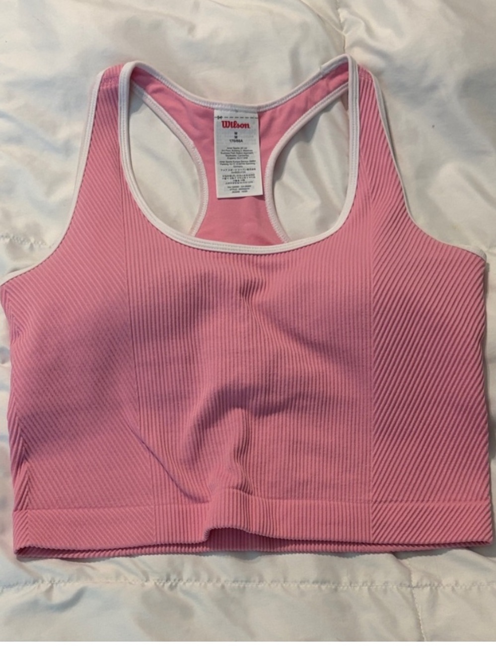 Wilson Pink Ribbed Racerback Brami
